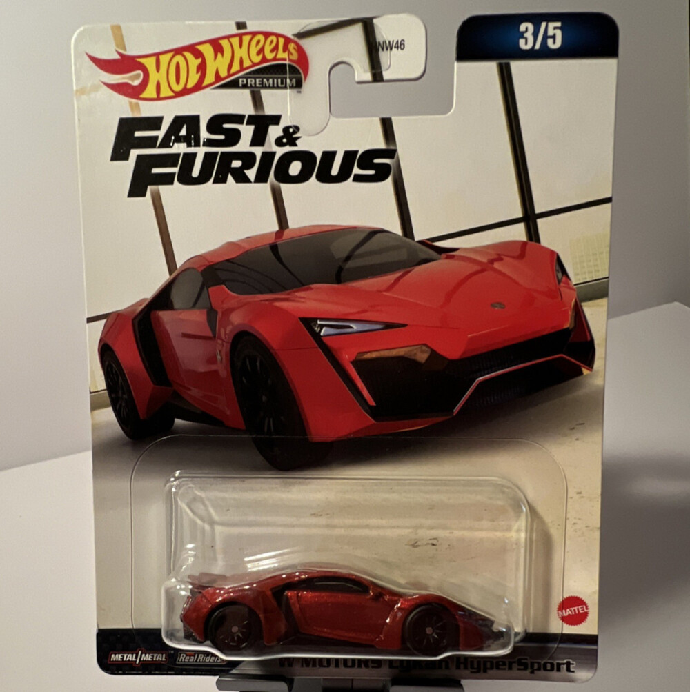 💥Hot Wheels Fast & Furious Premium Lykan HyperSport Red 1:64 Diecast Real Rider